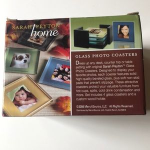 Sarah Peyton Home Solid Glass Photo Coasters